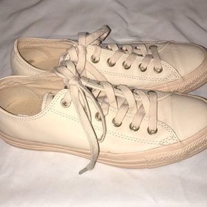 Blush colored, leather, women’s size 9, converse